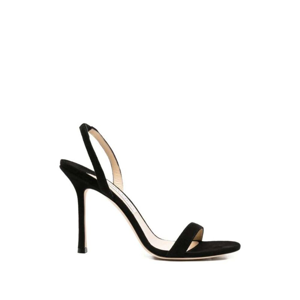 Jimmy Choo Women Jenn 100 Black Suede Sandals